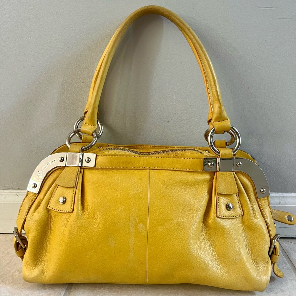 Yellow Leather Shoulder Bag